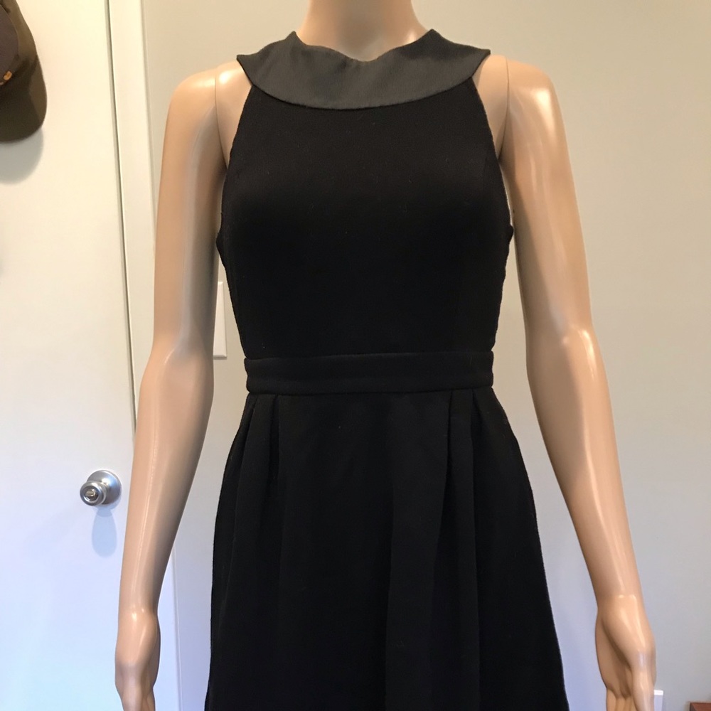 Rachel Roy criss cross open back black dress